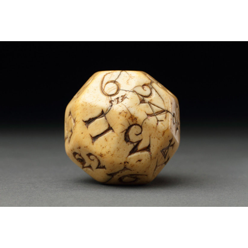 Rare Early English Marine Ivory Lottery or Teetotum Gambling Ball